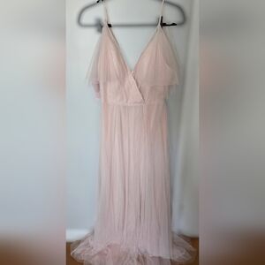 Jenny Yoo Soft Pink Maxi Dress